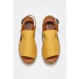 Bueno Shoes 01wq1125 Sarı Deri Espadril Kadın Sandalet