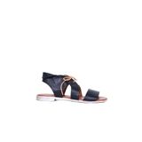 Bueno Shoes 01wq2000 Siyah Deri Düz Kadın Sandalet