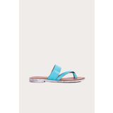 Bueno Shoes 01wq2012 Turkuaz Deri Kadın Düz Sandalet
