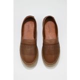 Bueno Shoes 01WQ3510 Siyah Deri Kadın Espadril Babet