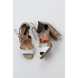 Bueno Shoes 01WQ4605 Beyaz Multi Deri Kadın Topuklu Sandalet
