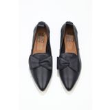 Bueno Shoes 01WR3117 Lacivert Deri Kadın Düz Babet