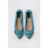 Bueno Shoes 01WR3118 Turkuaz Deri Kadın Babet