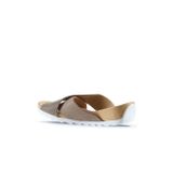 Bueno Shoes 01WS0502 Gri Deri Kadın Dolgu Topuklu Terlik