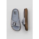 Bueno Shoes 01WS11003 Mavi Nubuk Kadın Düz Terlik