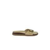 Bueno Shoes 01WS11003 Sarı Nubuk Kadın Düz Terlik