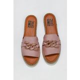 Bueno Shoes 01WS1821 Gül Kurusu Deri Kadın Espadril Terlik