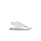 Bueno Shoes 01WS2510 Gri Yılan Deri Kadın Düz Sandalet