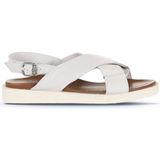 Bueno Shoes 01WS2801 Beyaz Kırık Deri Kadın Sandalet