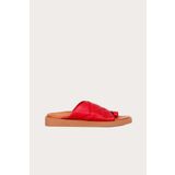 Bueno Shoes 01WS2809 Kırmızı Deri Kadın Parmak Arası Terlik