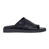 Bueno Shoes 01WS2809 Siyah Deri Parmak Arası Kadın Terlik
