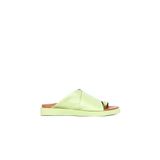 Bueno Shoes 01WS2809 Yeşil Deri Kadın Parmak Arası Terlik