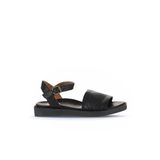 Bueno Shoes 01WS2812 Siyah Deri Kadın Düz Sandalet