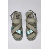 Bueno Shoes 01ws2816 Yeşil Deri Kadın Düz Sandalet