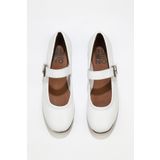 Bueno Shoes 01WS4409 Beyaz Deri Kadın Düz Babet