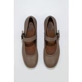 Bueno Shoes 01WS4409 Gri Deri Kadın Düz Babet