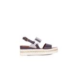 Bueno Shoes 01WS5200 Taba Gümüş Deri Dolgu Kadın Topuklu Espadril Sandalet