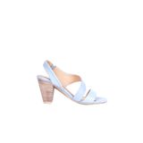 Bueno Shoes 01WS6700 Mavi Deri Kadın Topuklu Ayakkabı