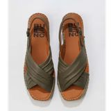 Bueno Shoes 01WS9912 Yeşil Deri Kadın Espadril Sandalet