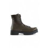 Bueno Shoes 01WT2501 Haki Deri Kadın Bot