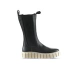 Bueno Shoes 01WT3410 Siyah Deri Kadın Dolgu Topuklu Bot