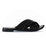 Bueno Shoes 01WU1803 Siyah Deri Kadın Düz Terlik