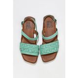 Bueno Shoes 01WU1810 Yeşil Deri Kadın Sandalet
