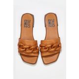 Bueno Shoes 01wu1815 Taba Deri Kadın Düz Sandalet