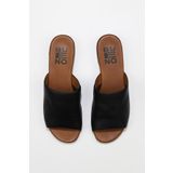 Bueno Shoes 01WU3100 Siyah Kahve Bej Deri Kadın Sandalet