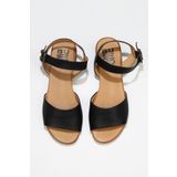 Bueno Shoes 01WU3101 Siyah Deri Kadın Sandalet