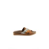 Bueno Shoes 01wu3315 Taba Multi Deri Kadın Düz Sandalet