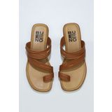 Bueno Shoes 01WU3418 Taba Deri Kadın Terlik