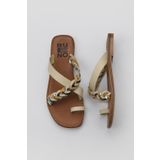 Bueno Shoes 01WU3419 Sarı Multi Deri Kadın Sandalet