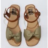 Bueno Shoes 01WU3424 Haki Taba Deri Kadın Sandalet