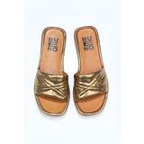 Bueno Shoes 01wu4100 Bronz Parlak Deri Kadın Düz Terlik