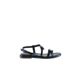 Bueno Shoes 01WU4101 Lacivert Deri Kadın Düz Sandalet