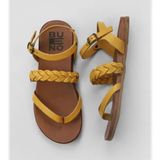 Bueno Shoes 01WU4201 Sarı Deri Kadın Parmak Arası Sandalet