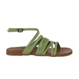 Bueno Shoes 01WU4202 Yeşil Nubuk Kadın Sandalet