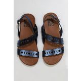 Bueno Shoes 01WU4216 Lacivert Parlak Deri Kadın Düz Sandalet