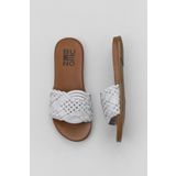 Bueno Shoes 01WU4233 Beyaz Deri Kadın Düz Terlik