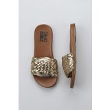 Bueno Shoes 01WU4233 Sarı Parlak Deri Kadın Düz Terlik