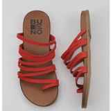 Bueno Shoes 01WU4238 Kırmızı Nubuk Kadın Parmak Arası Terlik