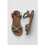 Bueno Shoes 01WU4250 Haki Deri Kadın Sandalet