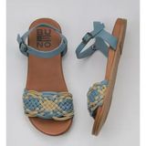 Bueno Shoes 01WU4250 Mavi Deri Kadın Sandalet