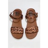 Bueno Shoes 01wu4251 Taba Parlak Deri Düz Kadın Sandalet