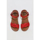 Bueno Shoes 01wu4262 Kırmızı Deri Düz Kadın Sandalet