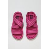 Bueno Shoes 01WU4619 Fuşya Deri Kadın Dolgu Topuklu Sandalet