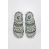 Bueno Shoes 01wu4640 Mavi Deri Kadın Terlik