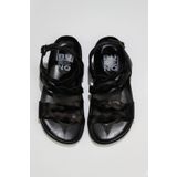 Bueno Shoes 01wu4703 Siyah Parlak Deri Düz Kadın Sandalet