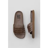Bueno Shoes 01WU4708 Gri Deri Kadın Düz Terlik
